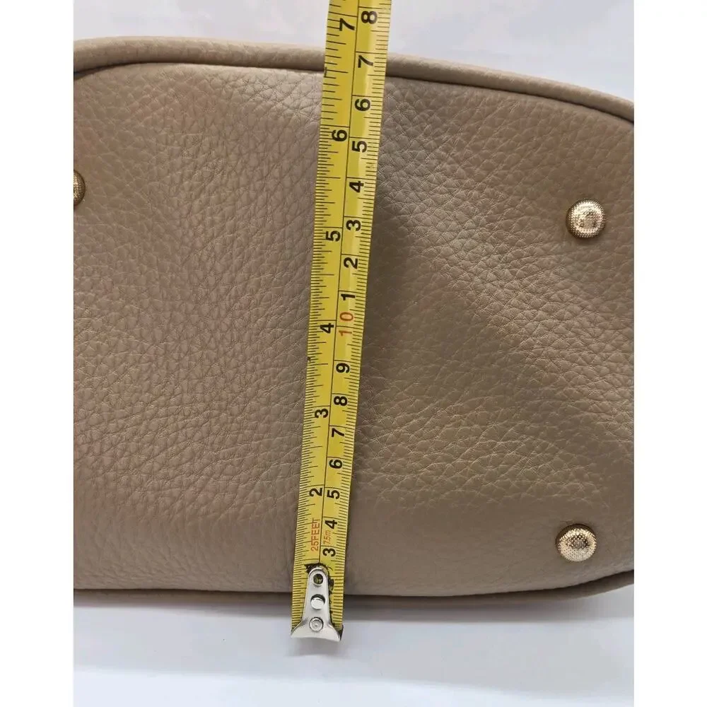 Isabelle Vegan Pebble Leather Brown Hobo Bag Braided Shoulder Strap NWT Wristlet